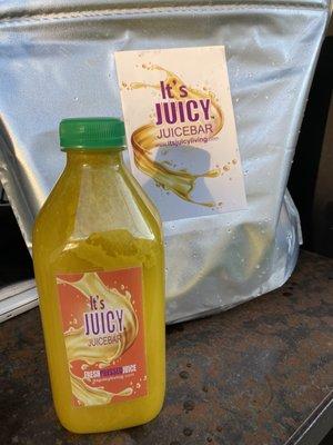 Best way to buy your fresh juice... it's so good, you'll want to take it home.