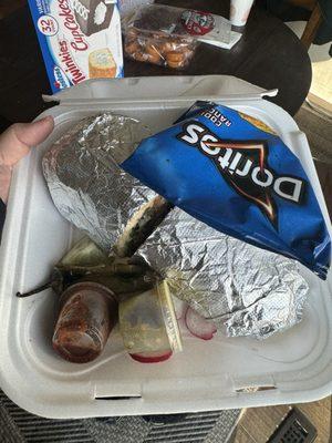 What you get with burrito