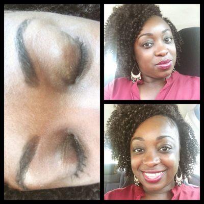 Final result: brow threading and tinting