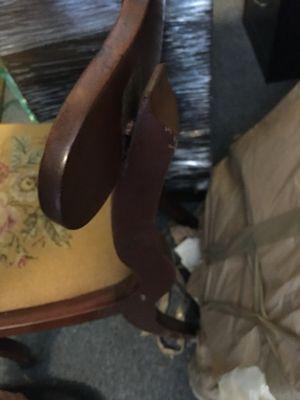 Antique chair damaged