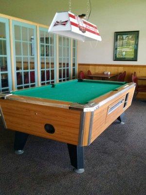 Pool table inside