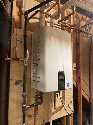 New tankless water heater