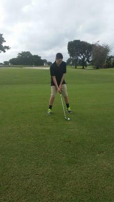 Always good spending time with son playing golf