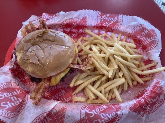 Bacon Cheese Burger and Small Fries Under $4.00