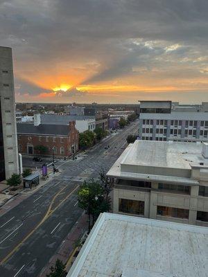 Sunrise view from our room