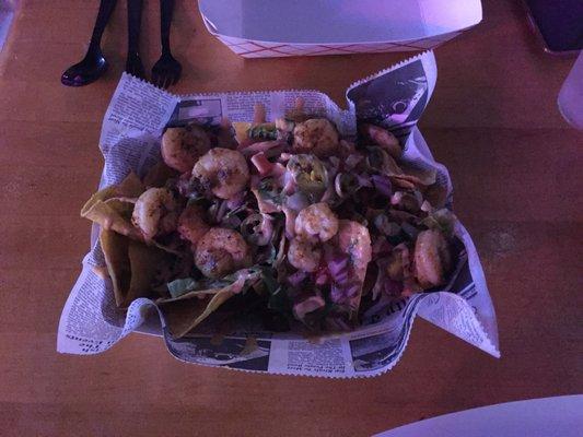 Shrimp nachos