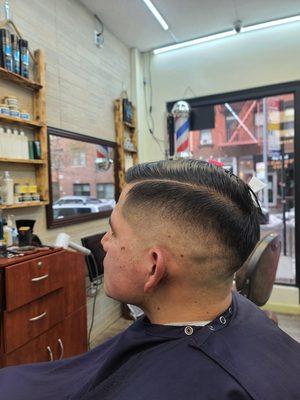 High and tight is soooo basic. Get a real fade, book at wisemenbarbersnyc.com