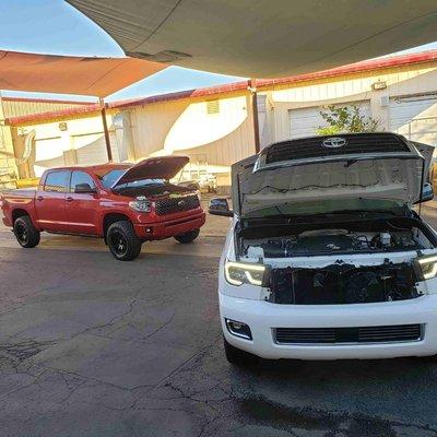 Two Toyota. A full detail for both and made a family very happy.