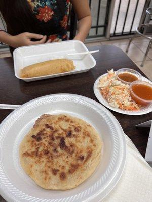 Pupusa and tamale