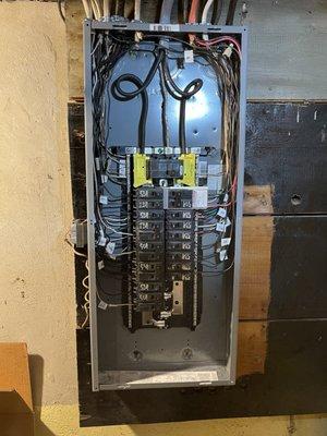 Upgraded 100 amp panel with generator interlock kit