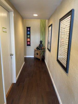 The bamboo flooring