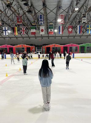 Last day of ice skating lessons. She's been doing this weekly for the past year and it's time to move on to something new.