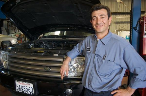 Dr. Vasken working on Range Rover