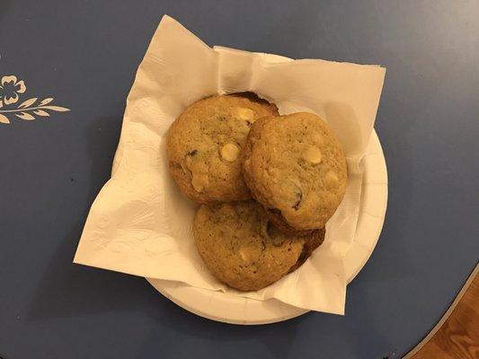 Fresh baked homemade cookies from the office - so good