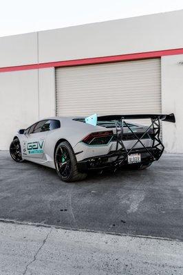 Lamborghini Huracan 580-2 Wrapped 3M Matte Grey and Tiffany Blue