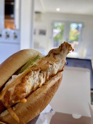 Chicken Sando  - 8/10 not brined and on the dry side - though the sauce saves it.