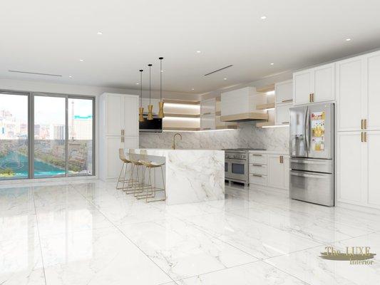 Modern Kitchen Interior Design  by The Luxe Interior