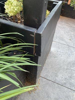 Installation of planter box