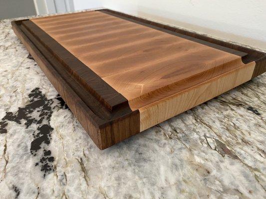 Maple and walnut end grain brisket board