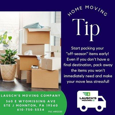 Home Moving Tip