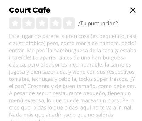 De verdad  mandan como si fueran papeles de la corte cuando en realidad es una cafetería que se llama Court cafe