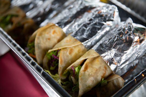 We ordered the Chicken Masala and Achaari Aloo for our group picnic. The rolls were flavorful, individually wrapped, never soggy.