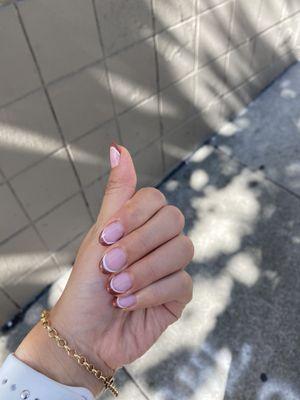 french tip gel manicure