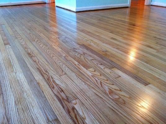 Refinished 1949 Red Oak hardwood floors