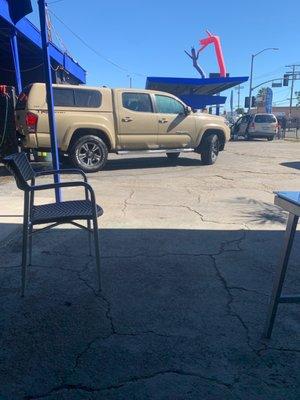 My car being wash! Love it