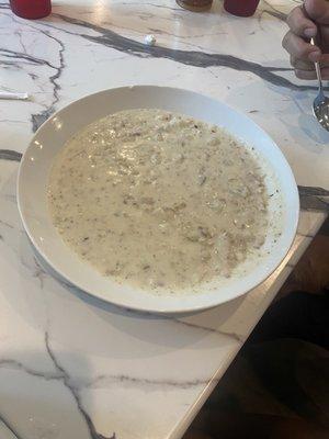 Clam chowder (large portion!)