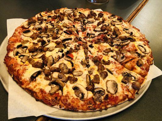 Sausage and Mushroom Pizza