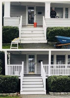 Trex Deck & Column Installation - BEFORE & AFTER