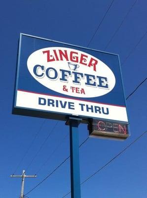 Zinger Coffe & Tea (main sign)