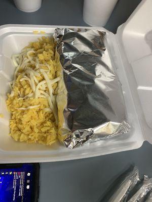 Chicken Burrito with Rice