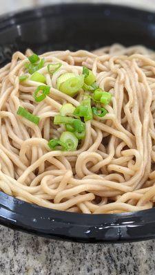 Peanut butter noodles, FJ specialty. Eat them asap before they stick.