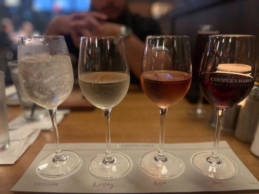 Flight of wine