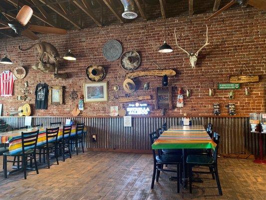 Part of the dining area