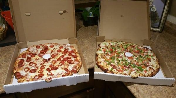 Large Pepperoni and Large California Chicken Supreme