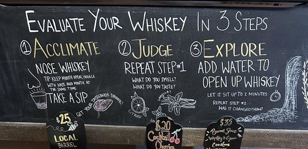 3 steps in whiskey tasting