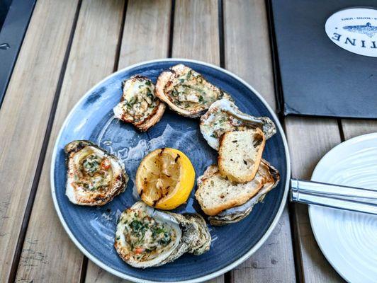 Charbroiled James River Oysters