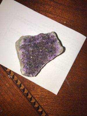 Raw Amethyst cluster (with flash)