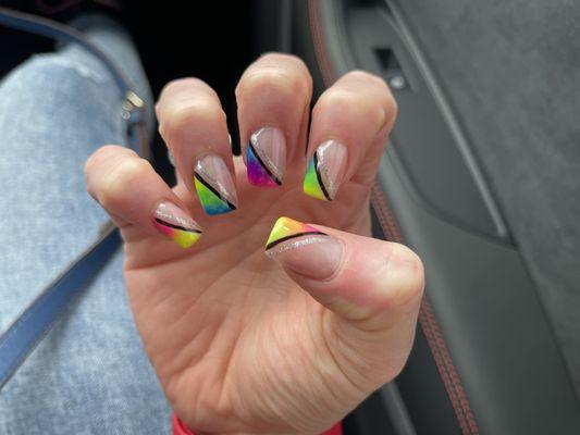 Rainbow nails