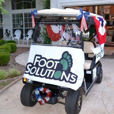 Here's us getting ready for the 4th of July parade!