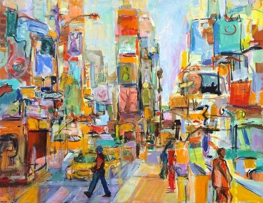 Times Square Boogie Woogie by oil painter Suzanne Hodes