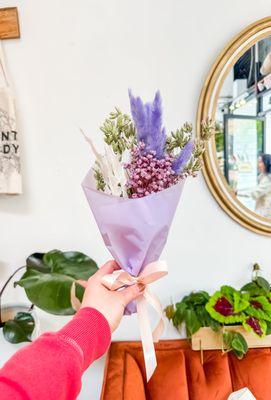 Gorgeous handmade dried flower bouquet.