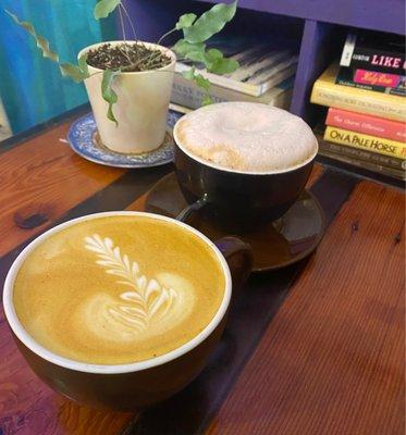 Mexican Mocha Cappuccino & Tumeric Latte.