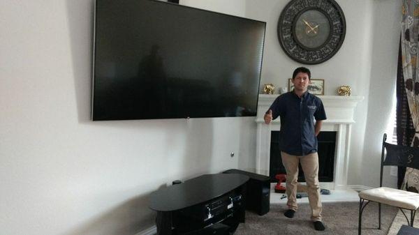 Large TV installation