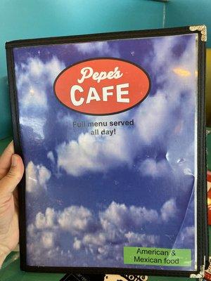 Front of Menu