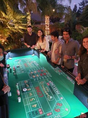 10' Craps Table with lighting!  Beautiful!