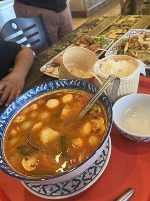 Tom yum and sticky rice